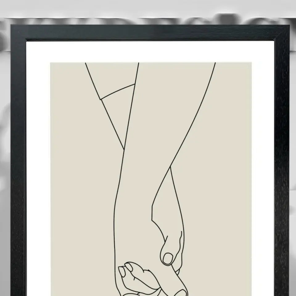Szerelmes kezek Falikép