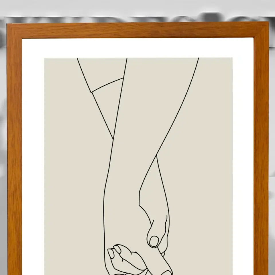 Szerelmes kezek Falikép