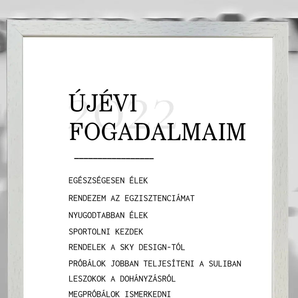 Újévi fogadalmaim