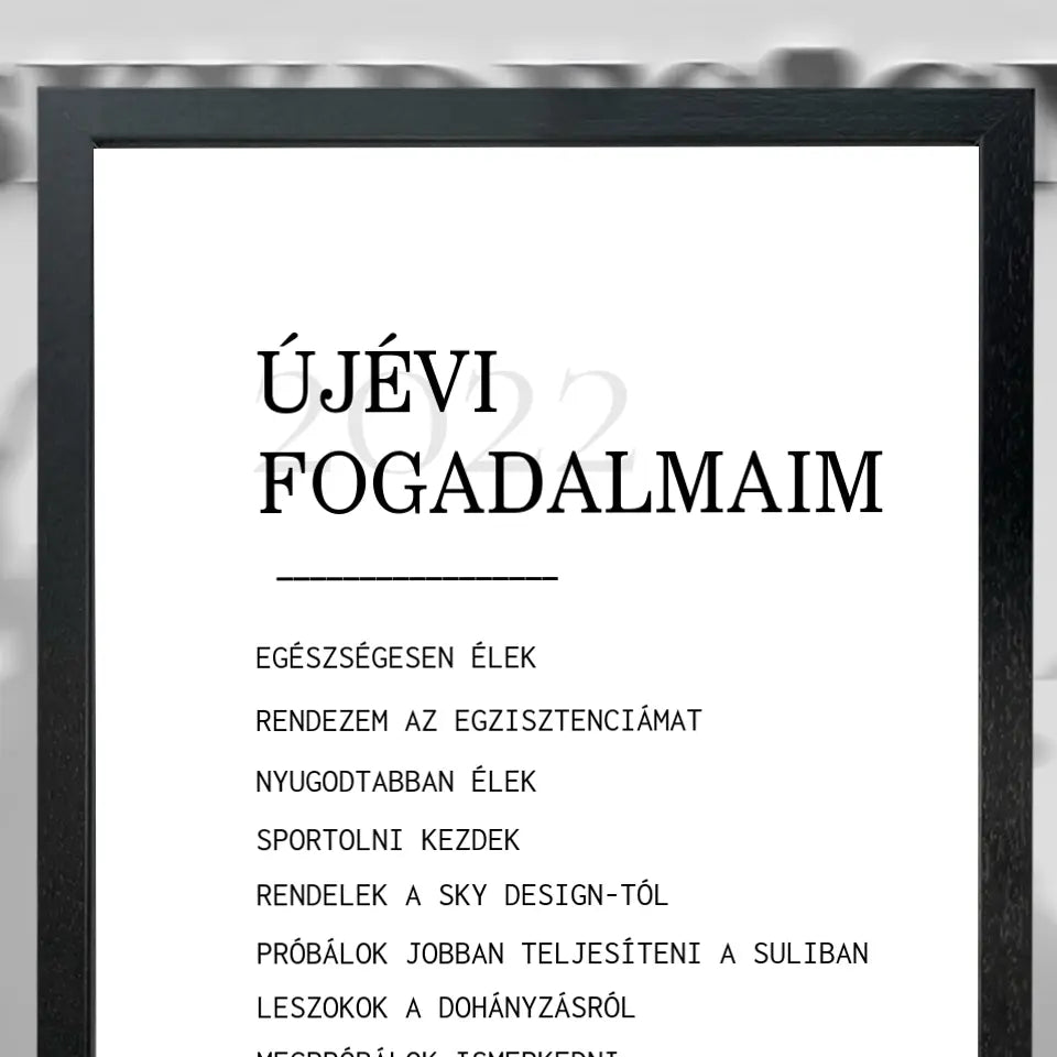 Újévi fogadalmaim